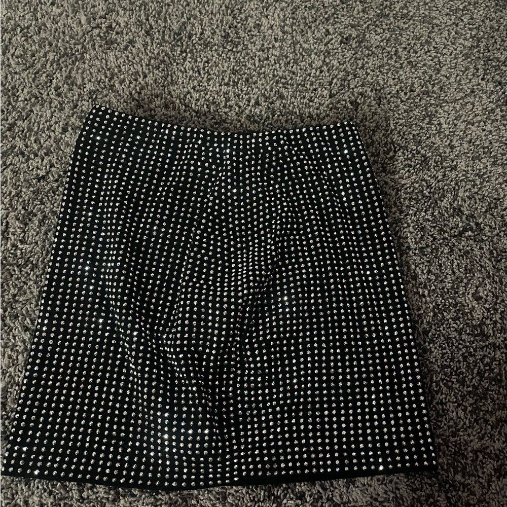 Windsor Black and White Dotted Pencil Skirt